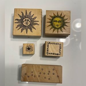 Celestial Theme Rubber Stamps